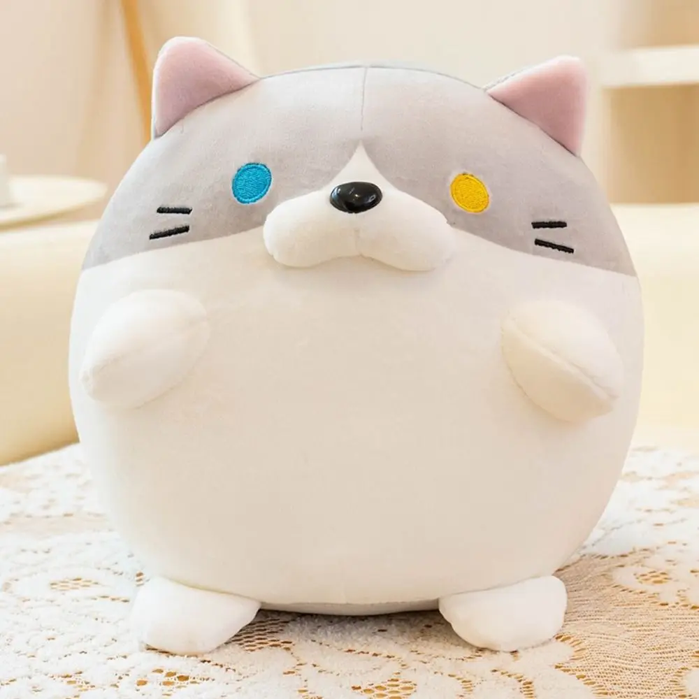 Cat Circular Kitten Ball Nap Pillow Cartoon Fluffy Kitten Ball Table Rest Pillow Cute Soft Kitten Ball Plush Pillow Library
