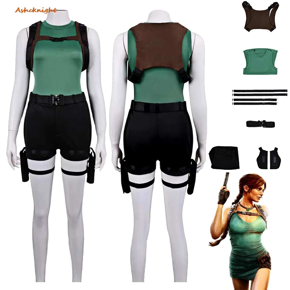 

Костюм для косплея Лары Крофт из фильма «Томб Рейдер»: топ, шорты, одежда для женщин, наряд на Хэллоуин, карнавальный костюм, наряд для вечеринки, маскировка, ролевая игра
