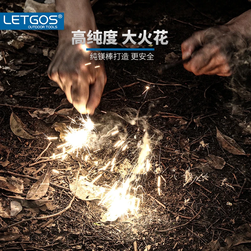 LETGOS Magnesium Ferro Rod Fire Starter @Chris.Hikes.USA Equipment 2