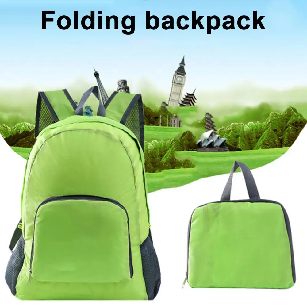 Space-saving Foldable Backpack Lightweight Waterproof Travel Backpack with Multiple Pockets for Climbing Hiking Business Unisex
