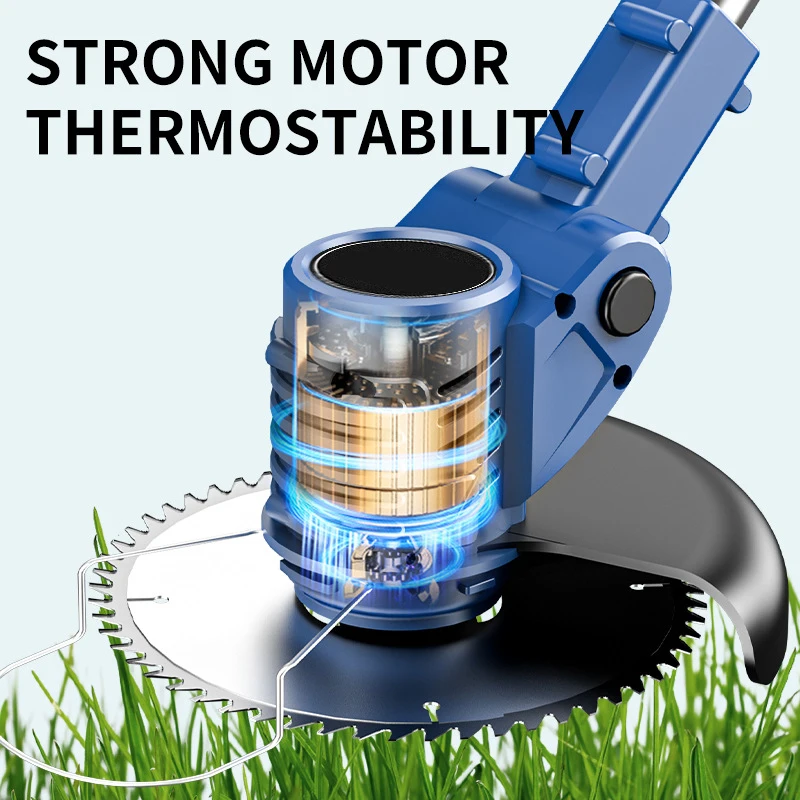 Cortacésped recargable multifuncional para el hogar, cortacésped eléctrico de mano sin batería, 21V