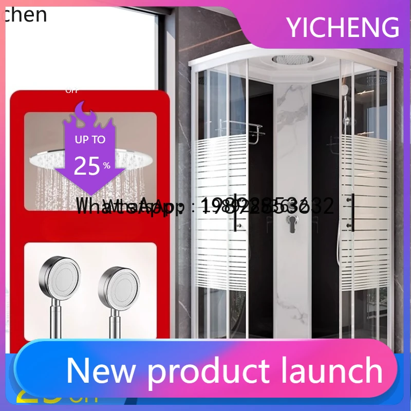 

Встроенная душевая комната, встроенная бытовая душевая, веерообразная ванна, украшение для гостиной