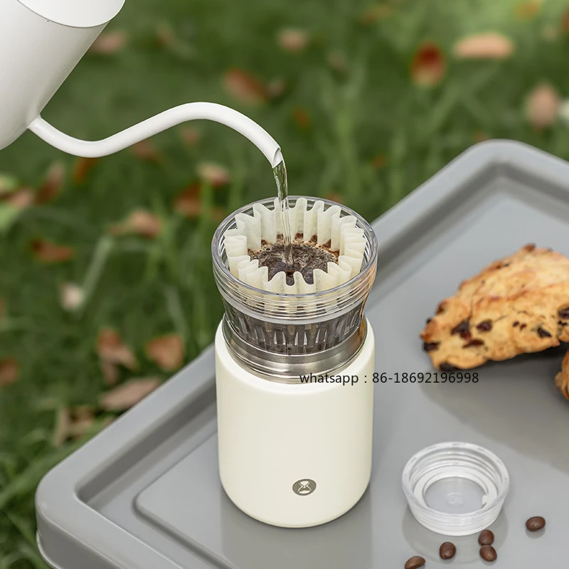 Crystal Eye Travel Brewer 300ml Portable Coffee Brewer Coffee Cup 2-in-1 Compatible with 155 # Paper Filter