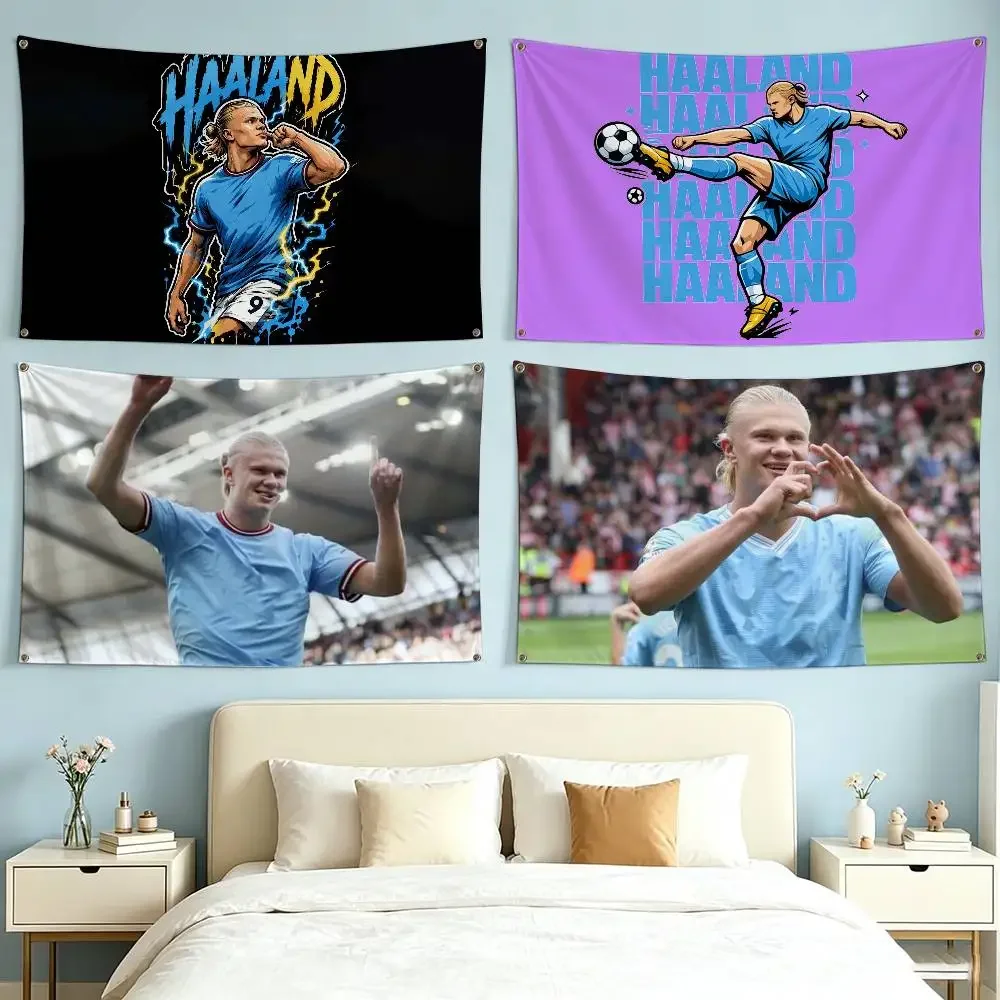 E-Erling Haaland Norway Centre Forward Flag Suitable For Party Club Outdoor Interior Wall Decoration Banner Fans Gift