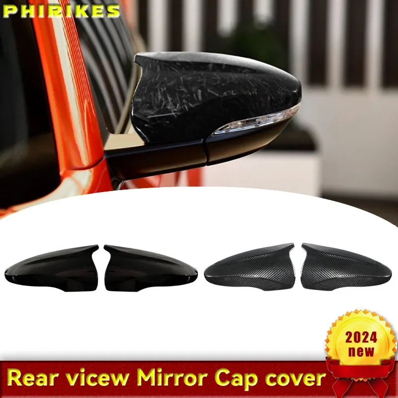 2X Side Wing Mirror Cover Caps For VW JETTA MK6 Volkswagen Passat B7 Scirocco Beetle CC Eos Rearview Mirror Cover Add on