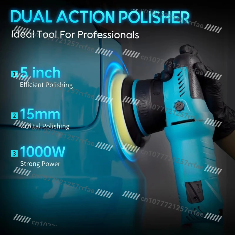 Car Shroud 5 Inch 15mm 1000W Track Double Action Automatic Polisher Polishing Waxing Polisher