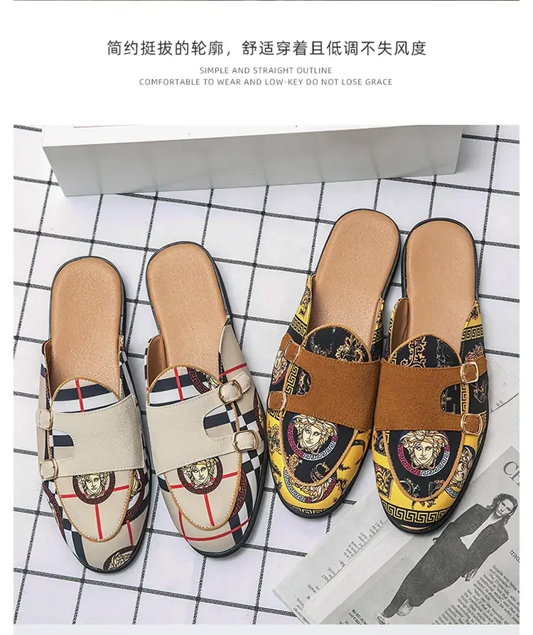 شباشب رجالي البغال أحذية بدون كعب سهلة الارتداء كاجوال بنصف أحذية بدون كعب صنادل رجالي بدون ظهر