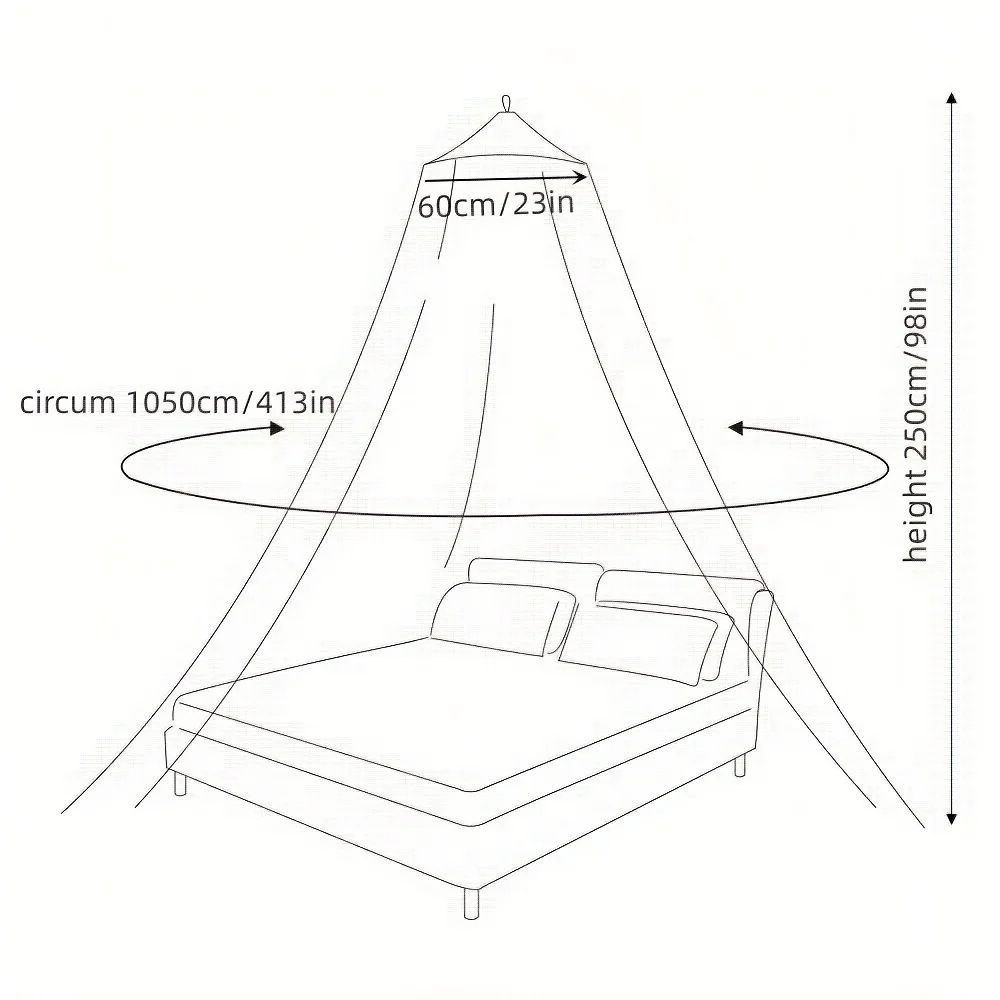 Pack vielseitige Moskito netz Bett Baldachin-leicht zugängliche Öffnung, passt voll/Queen/Kingsize-Betten-ideal für Camping & Terrasse Gaze Ifak