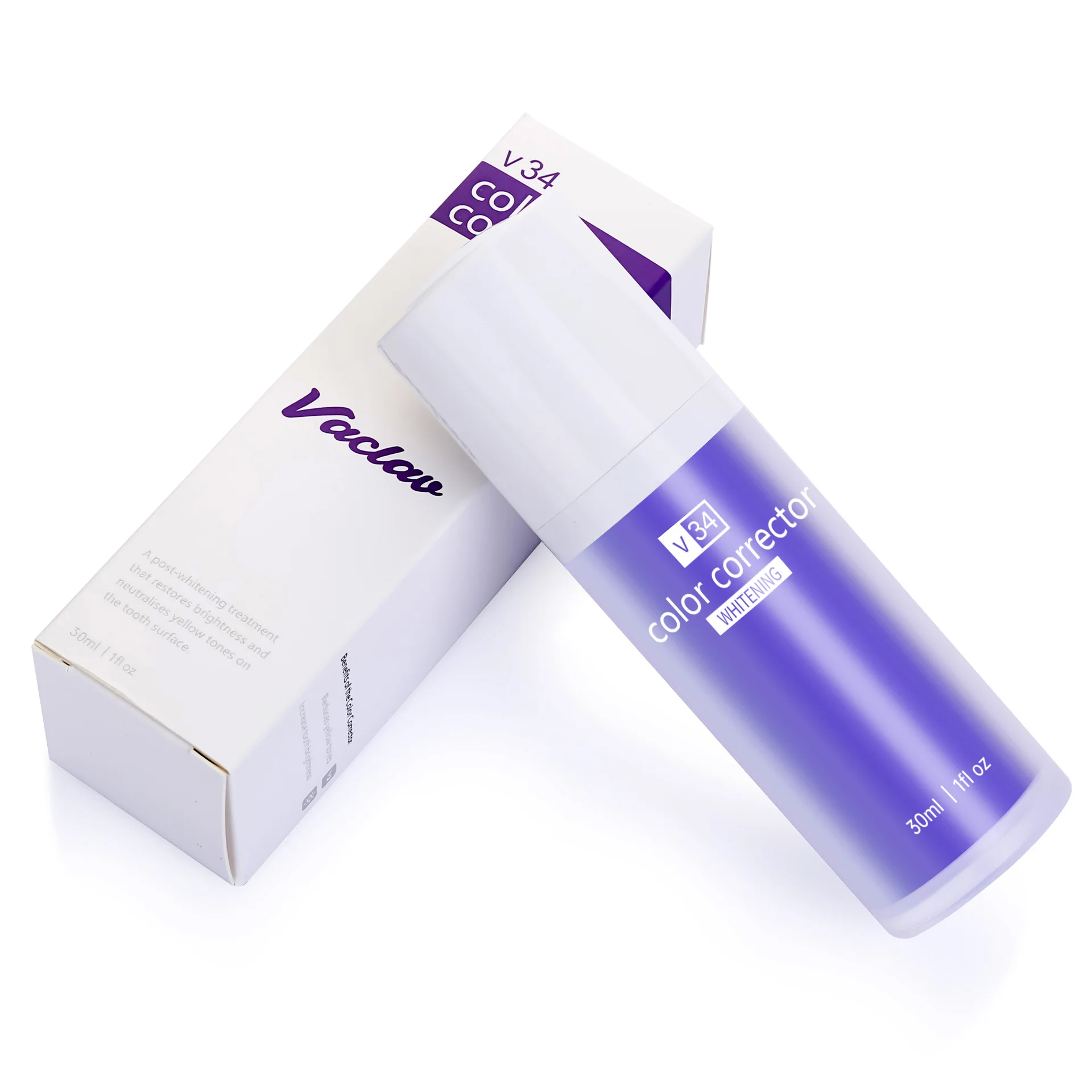 V34 Purple Toothpaste Beauty essence Toothpaste Colour Corrector V34 Purple Mousse Coloring Toothpaste