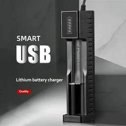 26650 18650 Universal USB Single Slot Charger Highly Reliable Universal USB Lithium Battery Single Slot Charger