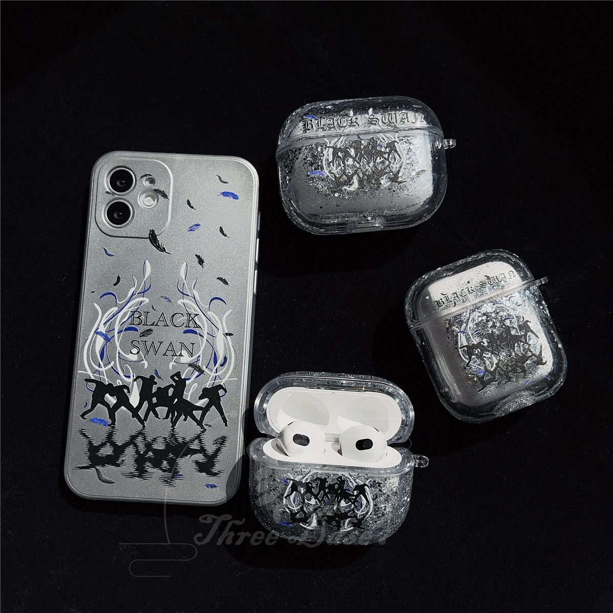 Ốp Lưng Dành Cho Airpods Pro2 2022 Bao Blackswan Quicksand Vỏ Rung Pro Gen 2 3 Dễ Thương Tai Nghe Chụp Tai Bảo Vệ ốp Lưng