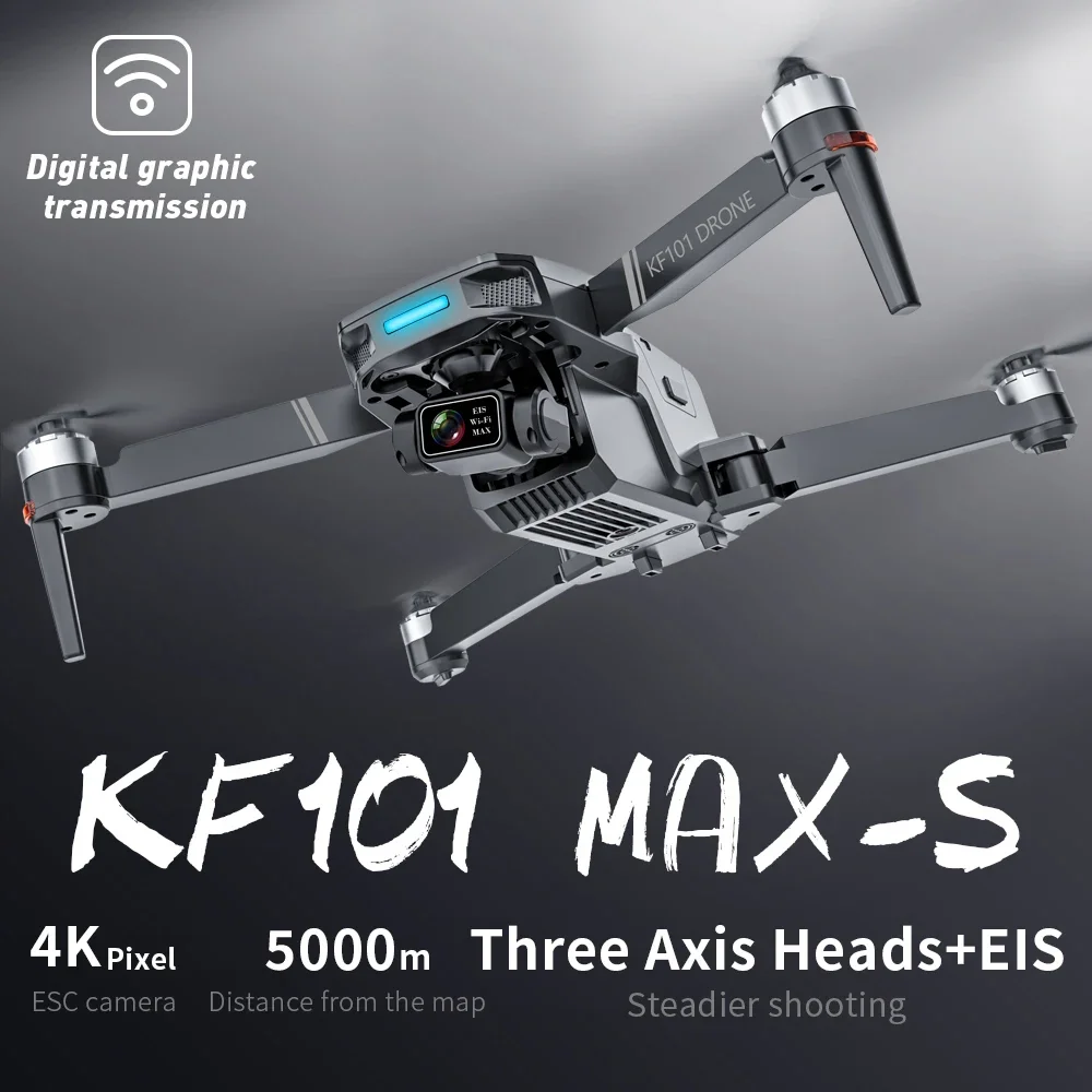 KF101 MAXS Remote Drone With 3-Axis EIS Gimbal 4K GPS Brushless Motor Quadcopter Drones Profesional HD 4K Camera RC Helicopter