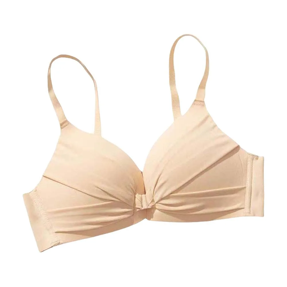 

Front Buckle Wireless Deep V Bra Close-fitting Anti-sagging Push Up Underwear Shockproof Traceless Brassiere for Women Running