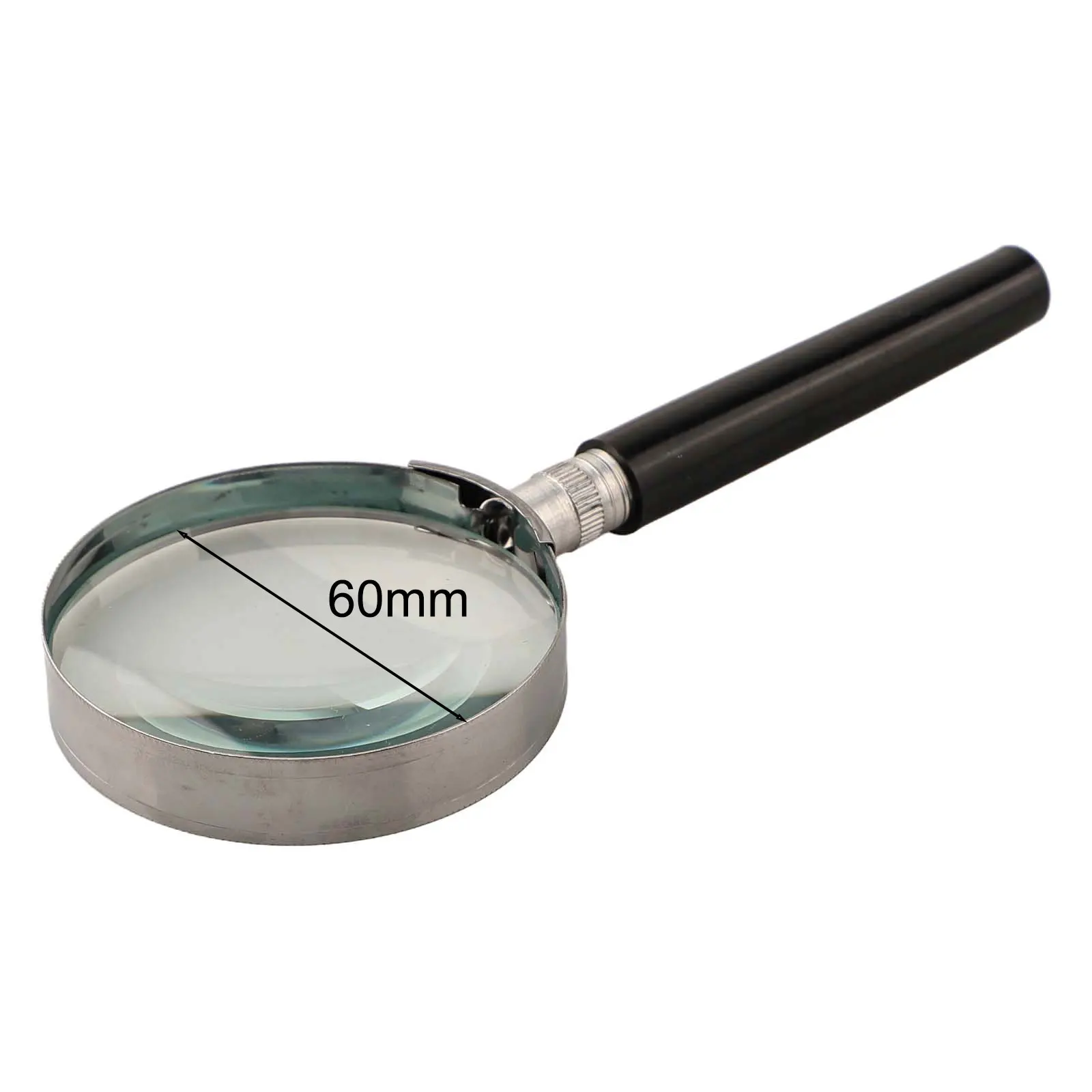 Optical Magnifying Glass 5X Magnification Lightweight Optical Glass Lenses 5X Magnification 60mm Lens Diameter