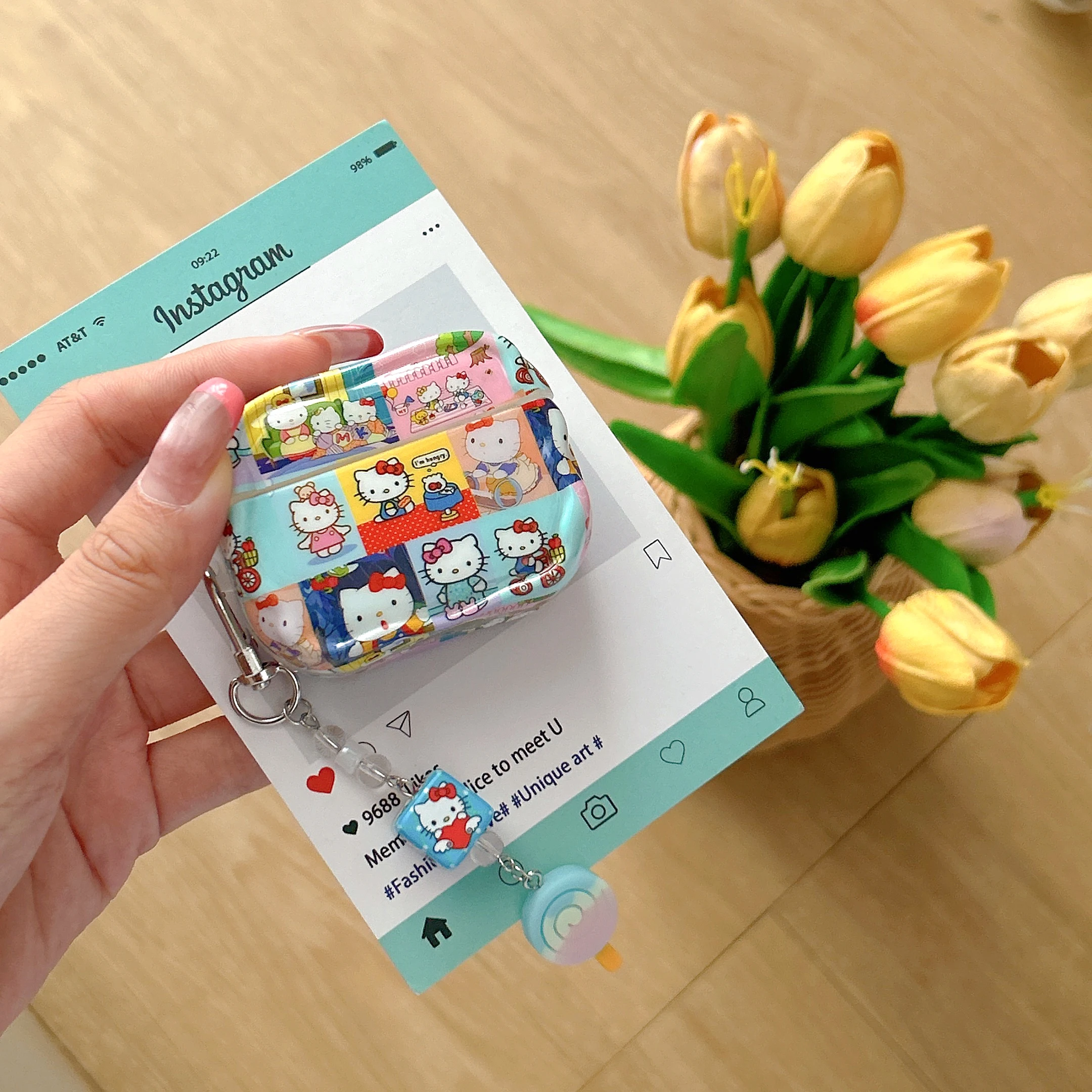 Summer Selections Efficient Protective Case Sanrio For Hello Kitty Fresh Gentle Style For Air Pods4, 1, 2, 3, Pro,Pro2 Pro3 Cute