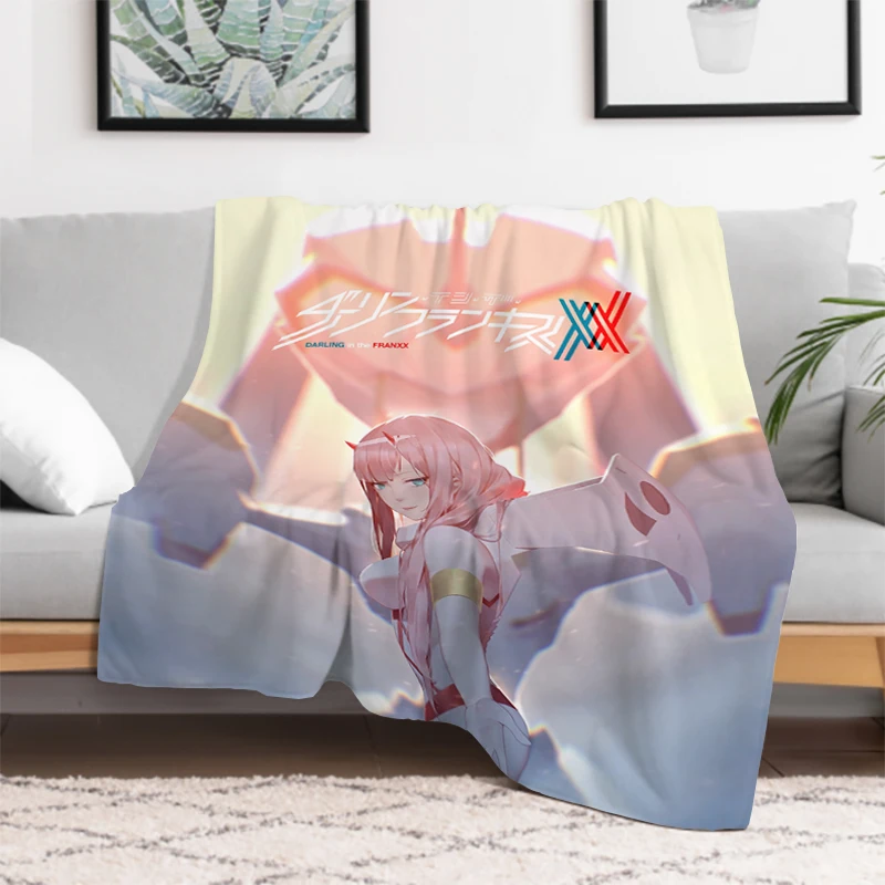 

Zero Two 02 DARLING in the FRANXX Anime Blanket Fluffy Soft Blankets for Winter Furry Throw Sofa & Throws Bed Double Decorative