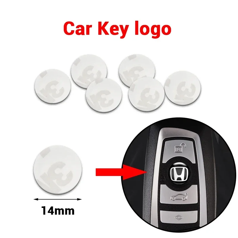 Car Key Emblem Sticker Logo Auto Key Logo Sticker Emblem Decoration Decals for Mugen Power Honda Civic Accord CRV Hrv Jazz