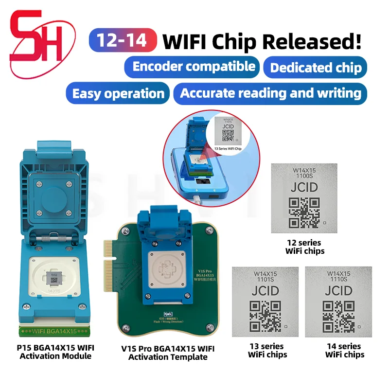 JCID JC V1S Pro P15 módulo WiFi Host Chip WiFi para iPhone 12 13 14 15 16 Series Desvinclar problemas de reparación Wifi y WiFi