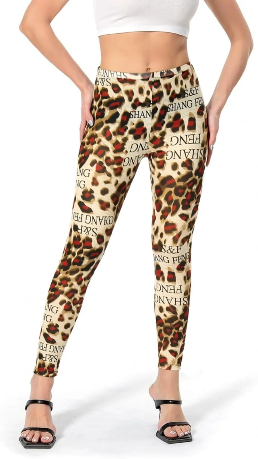 

Women's Leopard Printed Leggings Animal Skin Brushed Buttery Soft Tights