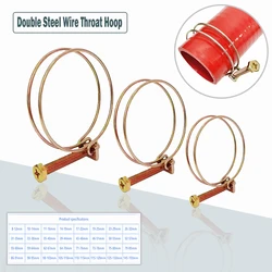 10Pcs Adjustable Pipe Clamp Double Wire Hose Clip Screw Bolt Tight Fitting air intake Gas pipe Fuel Tube Water Pipe Clip Hoop