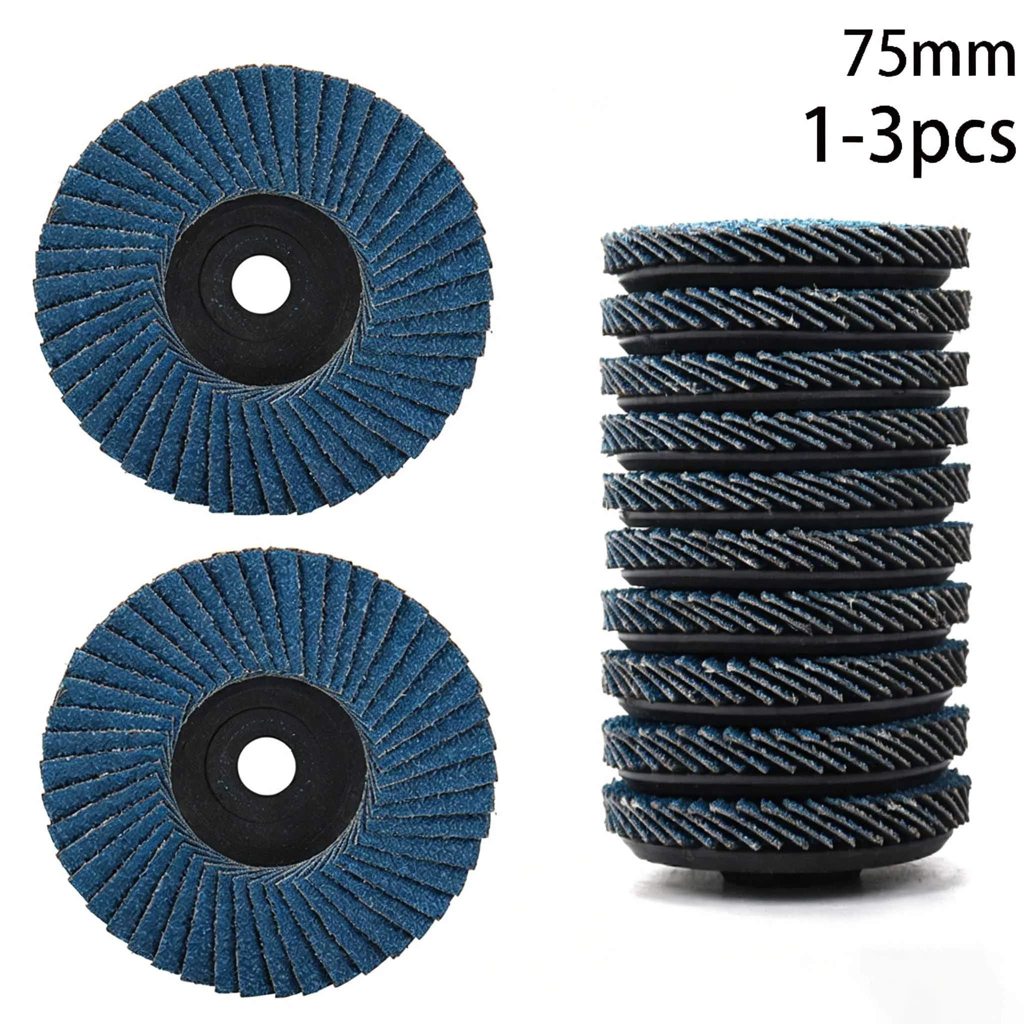 

1/3pcs 75mm Flat Flap Discs 3inch Grinding Wheel Mini Sanding Disc For Angle Grinder Metal Polishing Wood Abrasive