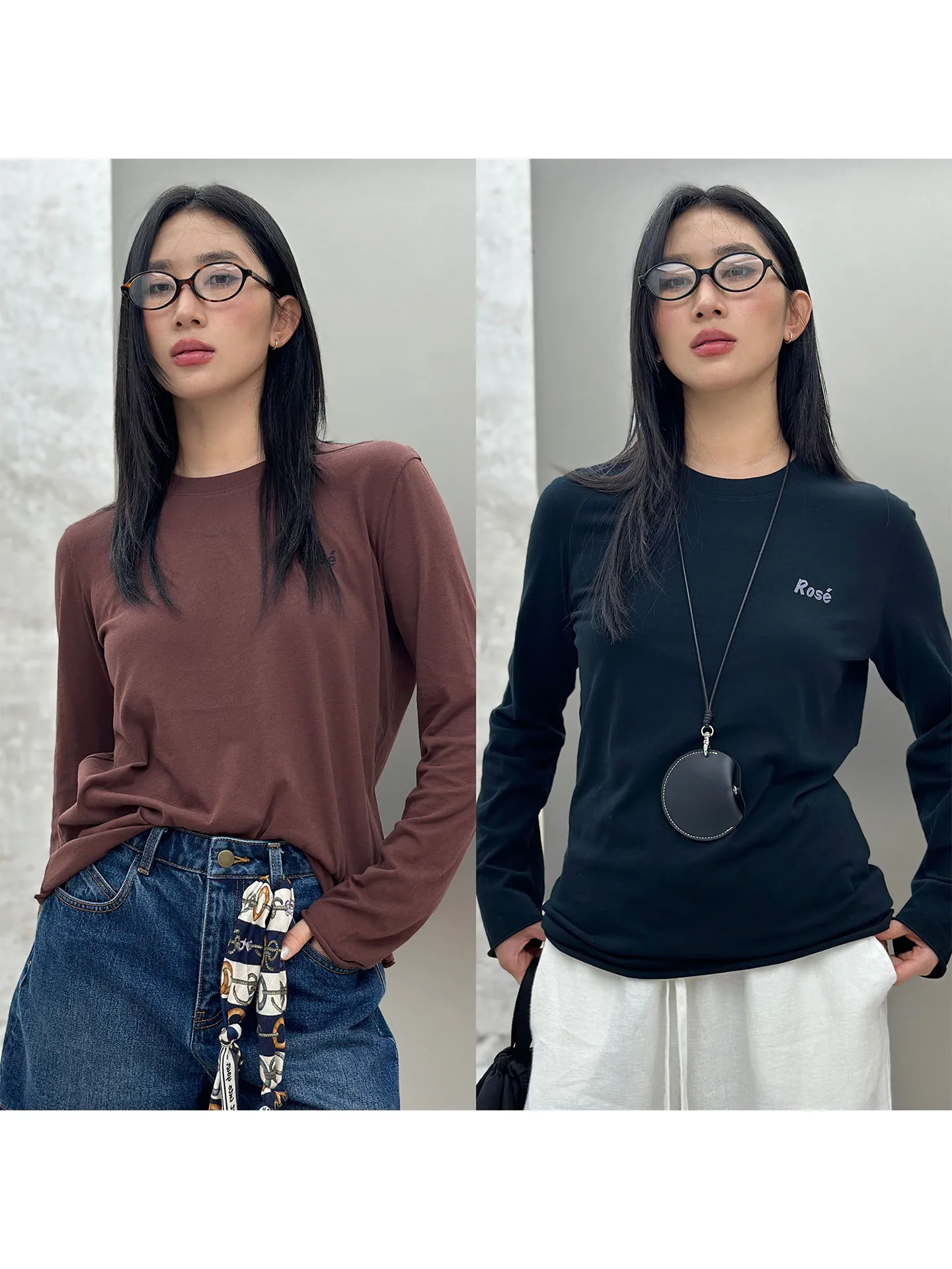 

Легкая хлопковая футболка с длинным рукавом и круглым вырезом, женская повседневная удобная дышащая универсальная осенняя кофта, впитывающая пот