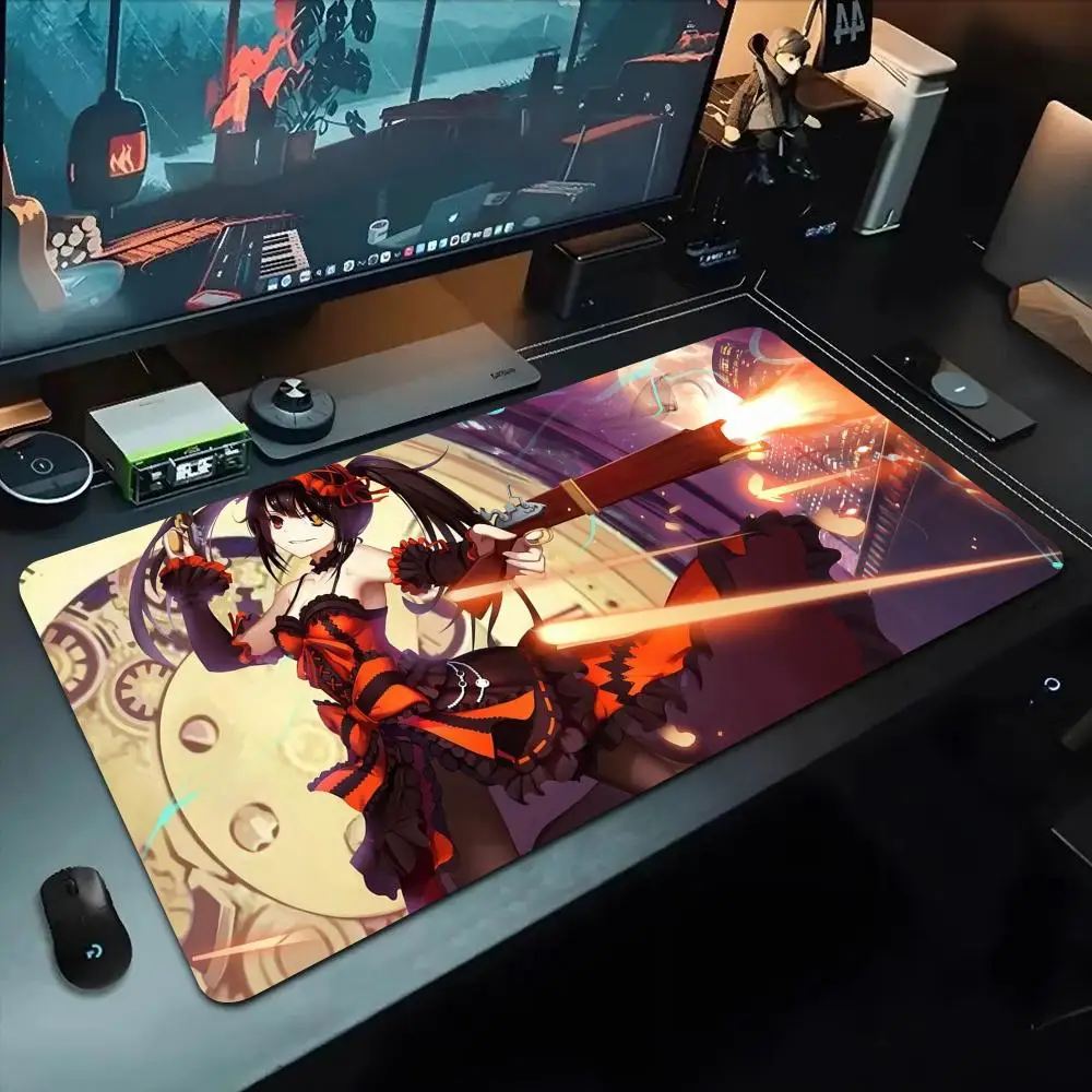 

Tokisaki Kurumi Mouse Pad 500X1000 mm Large Gaming Mousepad Gamer XL Rubber Otaku Keyboard Pad Laptop Desk Mat