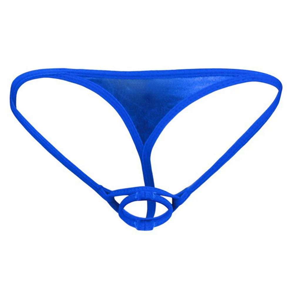 

Men Cock Ring Sexy Thongs Can Open Button Sissy G String Underwear Sexy Torys For Man Hole Underpants Hollow Out Men's Clothing