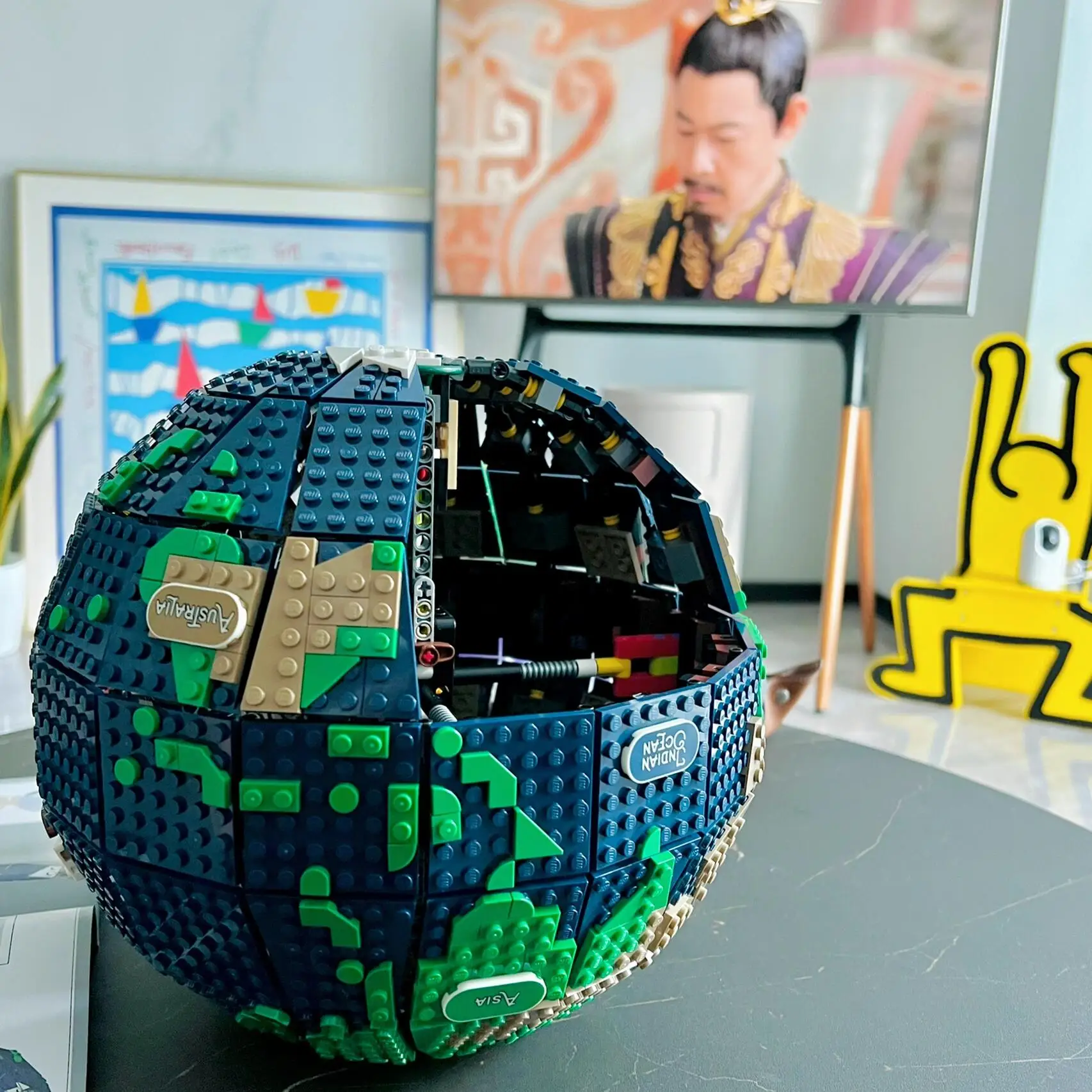 2585 Uds. El globo, modelo creativo de tierra con ladrillos Moc 21332, conjuntos de Ideas de bloques de construcción, juguetes para adultos, regalos de cumpleaños