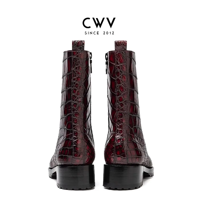 CWV men crocodile boots male shoes