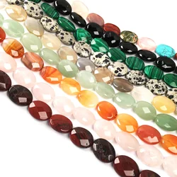 Natural Stone Beading Faceted Oval Shape Gemstone Isolation Loose Beads for Jewelry Making DIY Necklace Bracelet Accessories
