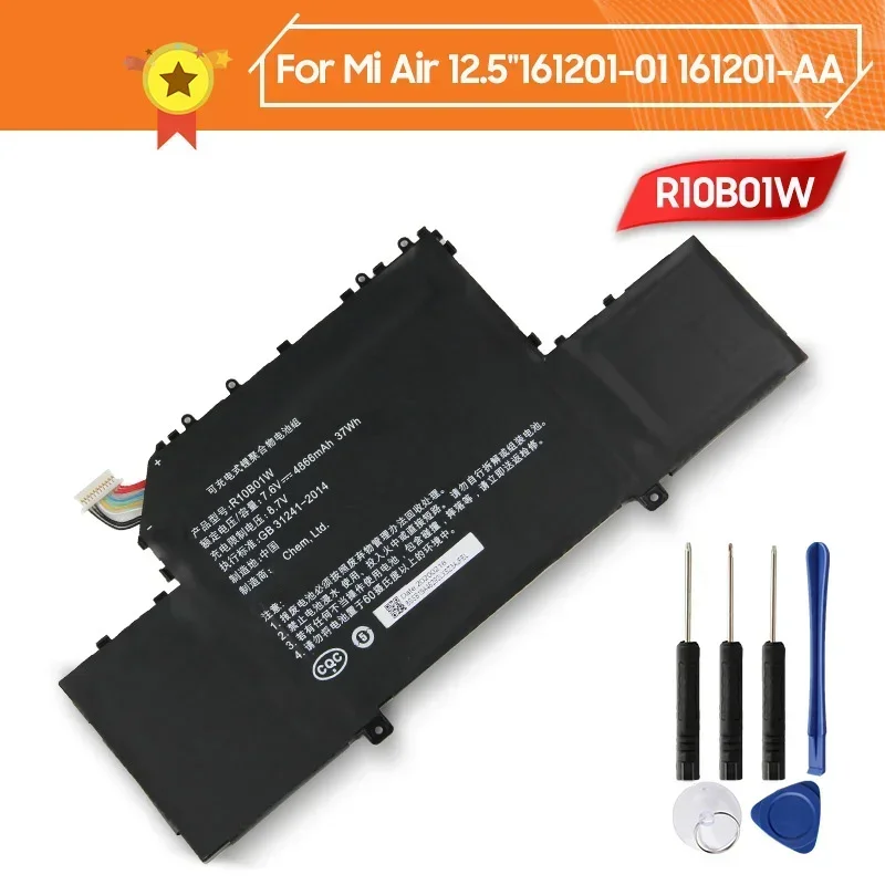 Replacement Battery R10B01W For Xiaomi Mi Air 12.5 inch 161201-01 161201-AA R10BO1W High Quality Batteries 4866mAh With Tool