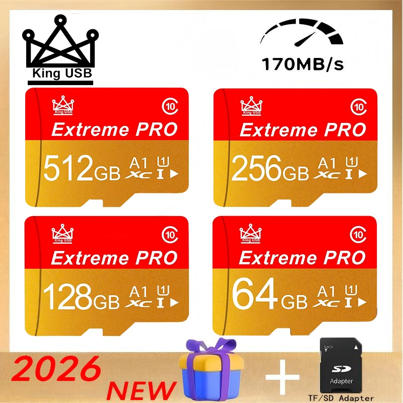 Premium 32/64/128/256/512gb Sd Class Flash Tf Flash Card Smartphone Mini Uhs-i Fast Reliable Durable U3 Class 10 High Quality