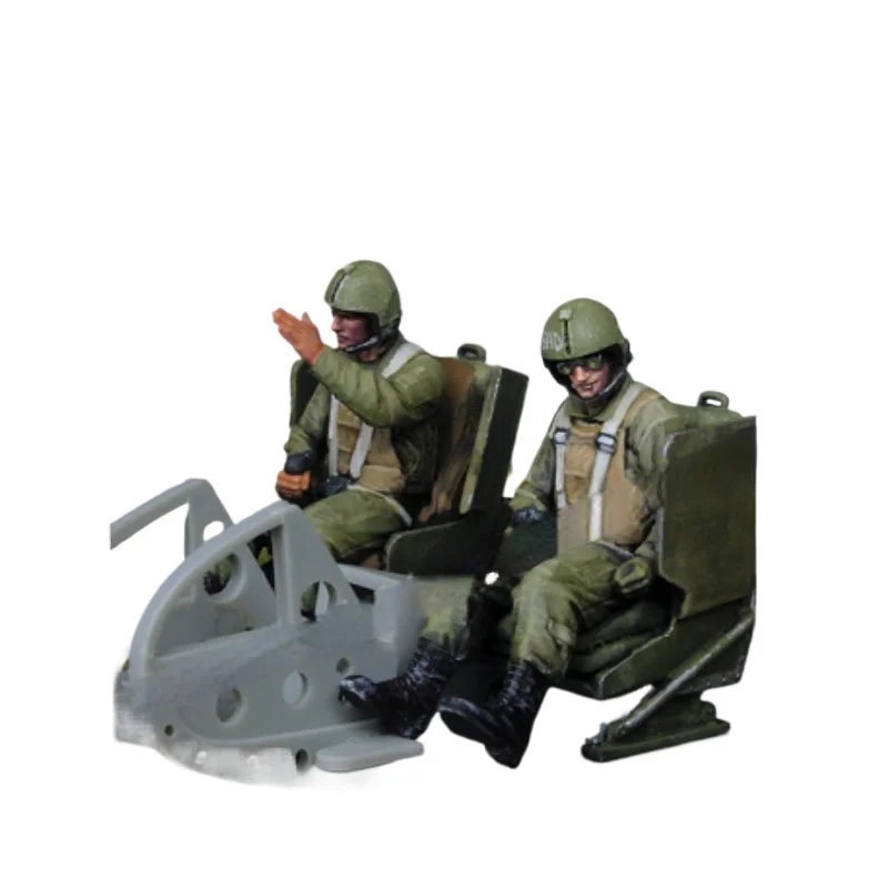 1/35 Miniature Diorama Resin Figure Model Kit Vietnam War US Army Helicopter Pilot 2 People Unassembled Unpainted Free Shipping