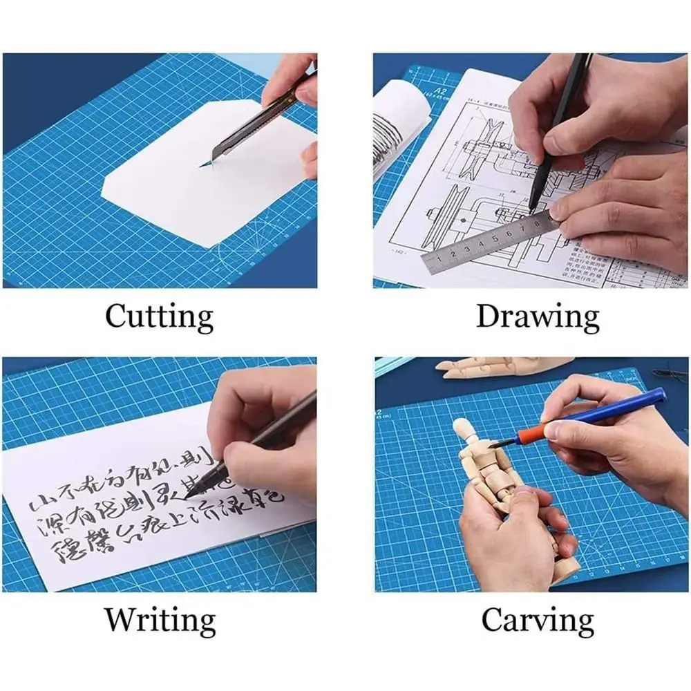 1Pcs Double-side Leather Craft Tool Cutting Mat Engraving Patchwork Sewing Cutting Board A3 A4 A5 PVC Workbench Pad Home DIY