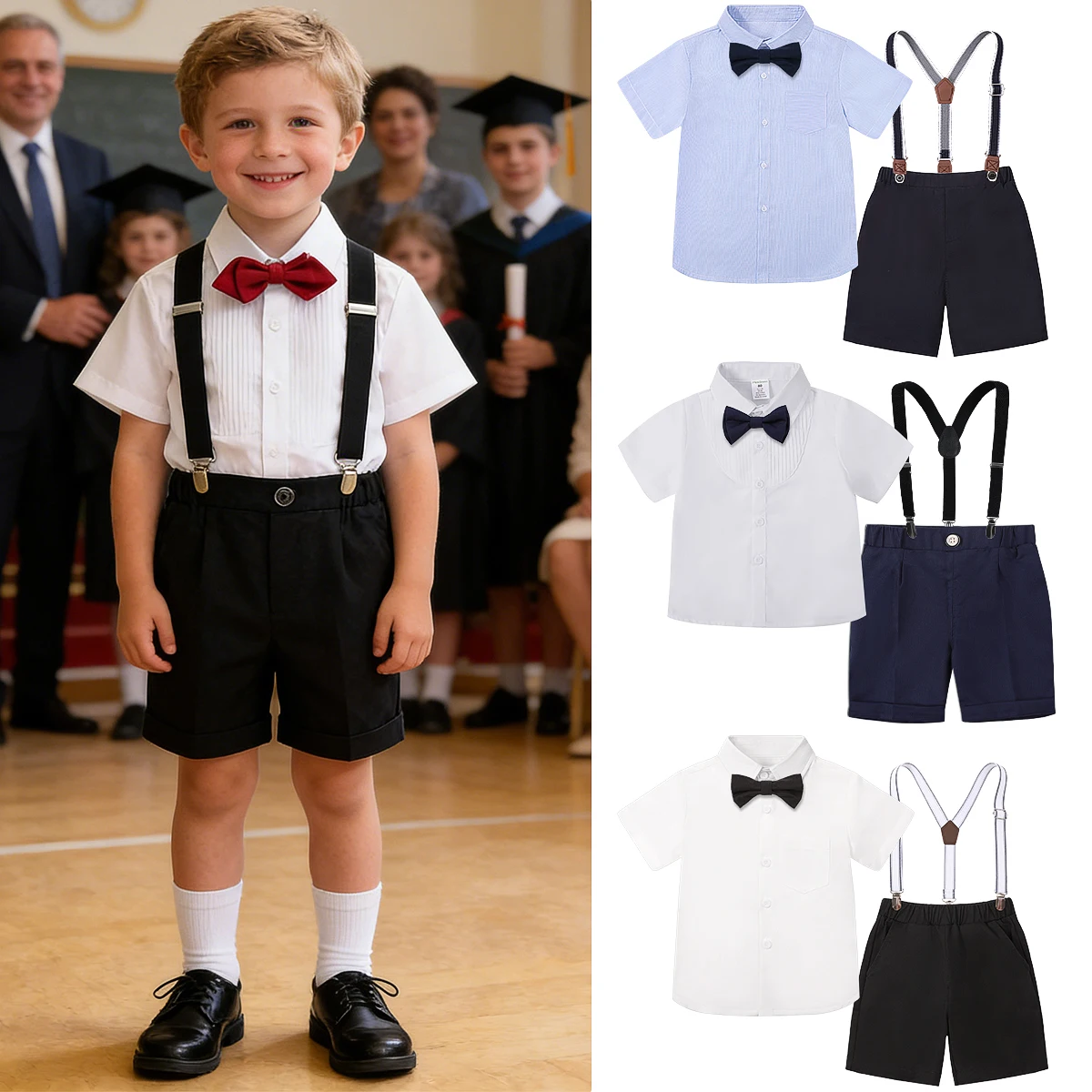 Boys Suit Wedding Toddler School Graduation Outfit Kids Birthday Party Gift Set Children Easter Church Photography Daily Clothes