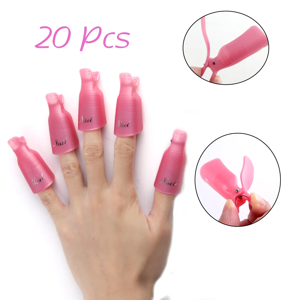 10/20 PCS DIY  Nail Clip Remover Soak Off Cap Clip Nail Tweezers Gel Nail Remover Nail Degreaser Cleaner Tips For Fingers