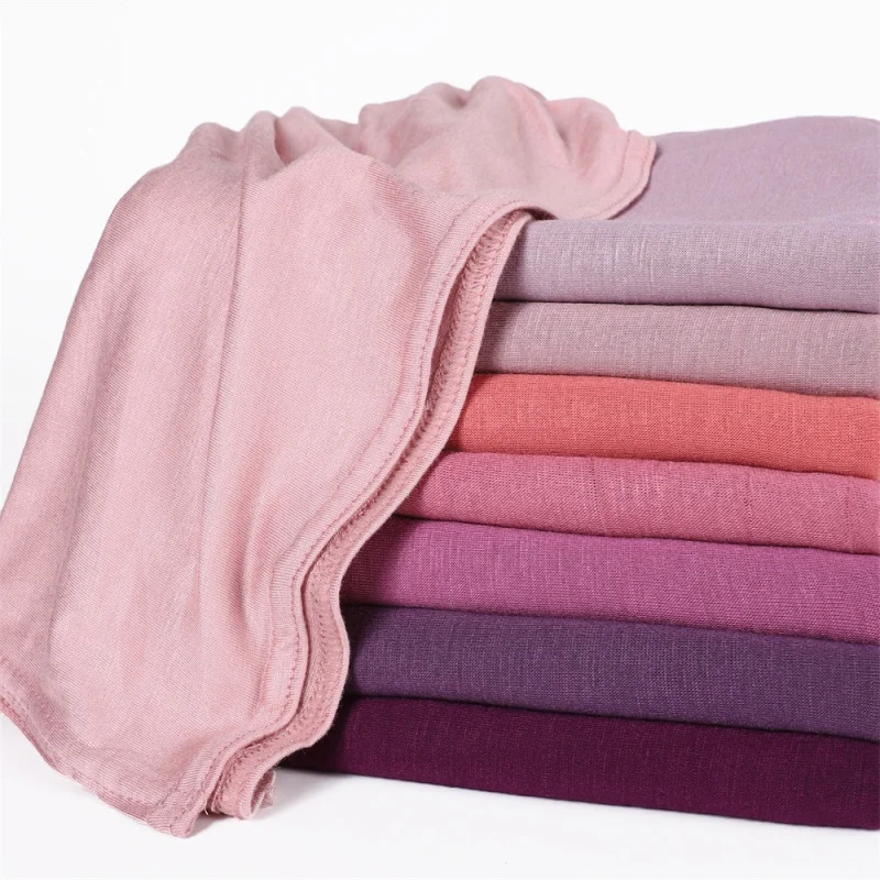 Cross-Border Pure Color Jersey Mercerized Cotton Soft Breathable Women\'s Hair Towel Scarf Veil One Piece Dropshipping Jersey