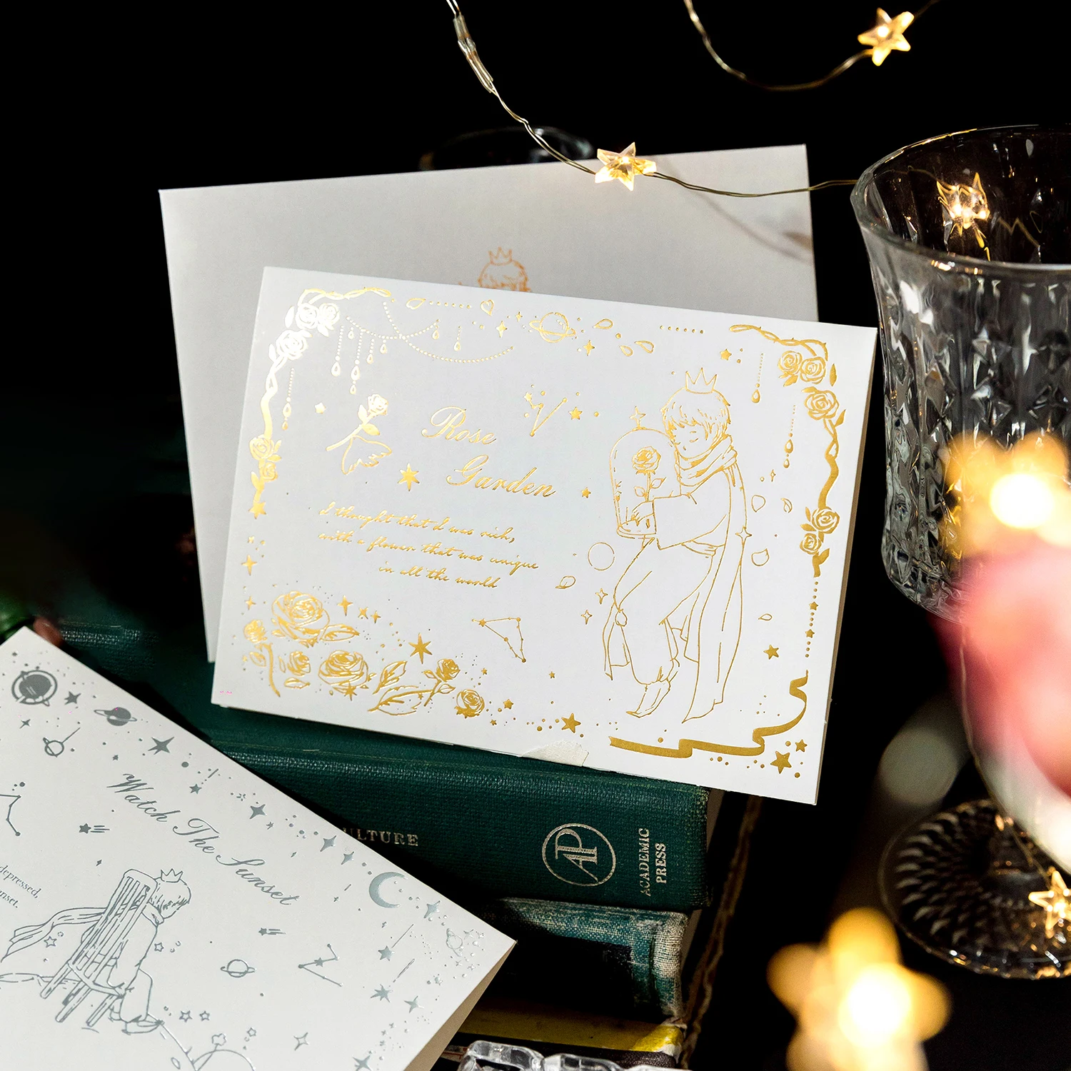 4 teile/los der Prinz und die Rosen serie Karten & Geschenk karten