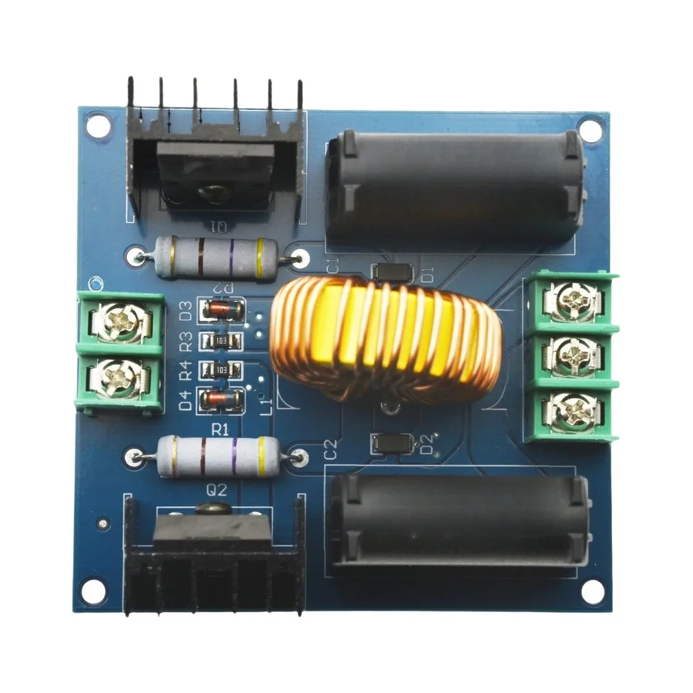 For ZVS Driver Module for Induction Heating Experiments with Auto-Tuning LC Resonance and Wide Input Range DC 12V-30V Operation