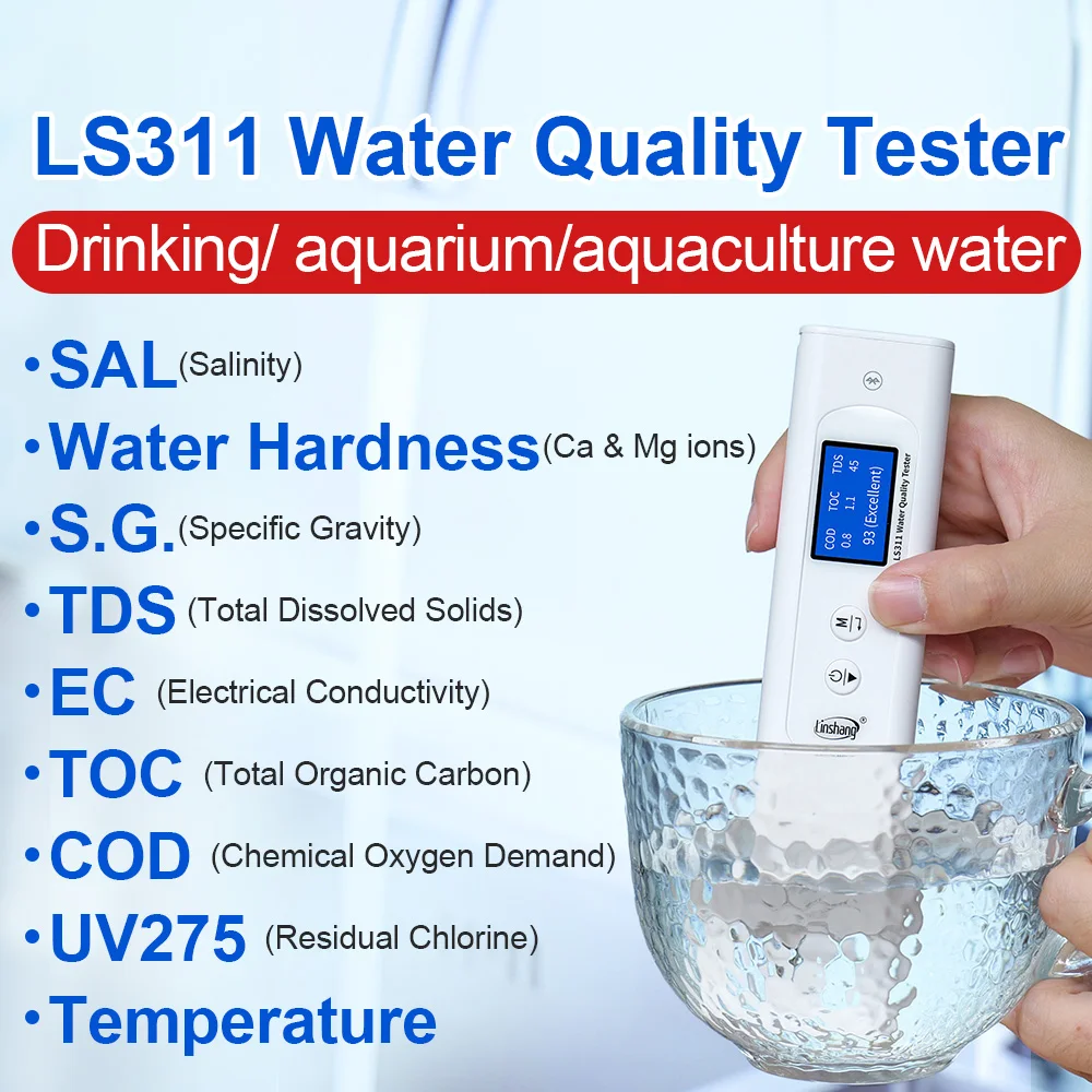 LS311 Multi Parameter Water Quality Tester for Drinking Water COD TDS Conductivity Saltness Hardness Aquaculture Sea Water Test view 3