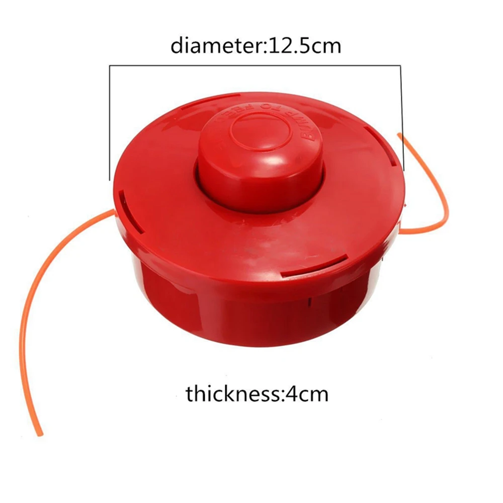 Universal Nylon Brush Mower Bump Spool Grass Trimmer Head w/2.4mm Cut Rope / Random Color Rope