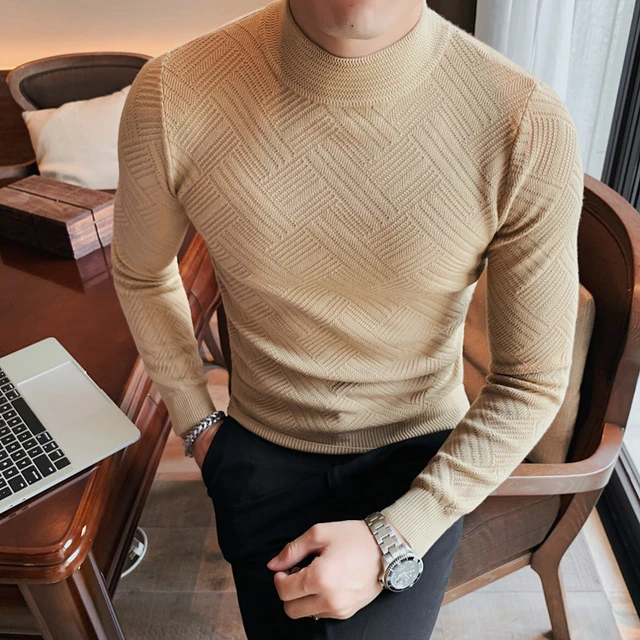 Men's fashion turtleneck sweaters best sale