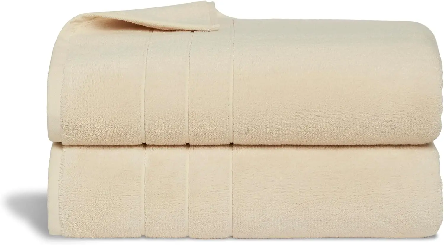 Super-Plush Turkish Cotton Bath Sheets - Set of 2 Vanilla 100% Cotton | Best Luxury Spa Towels 65