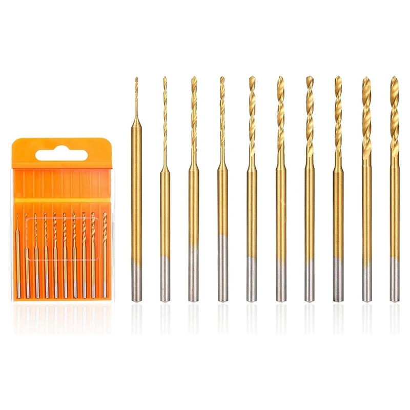 

Mini Twist Drill Bit Set, 0.6Mm-2.2Mm, HSS 2.35Mm Shank Titanium Coated Tiny Drill Bit Hole Drilling Tool For DIY Resin