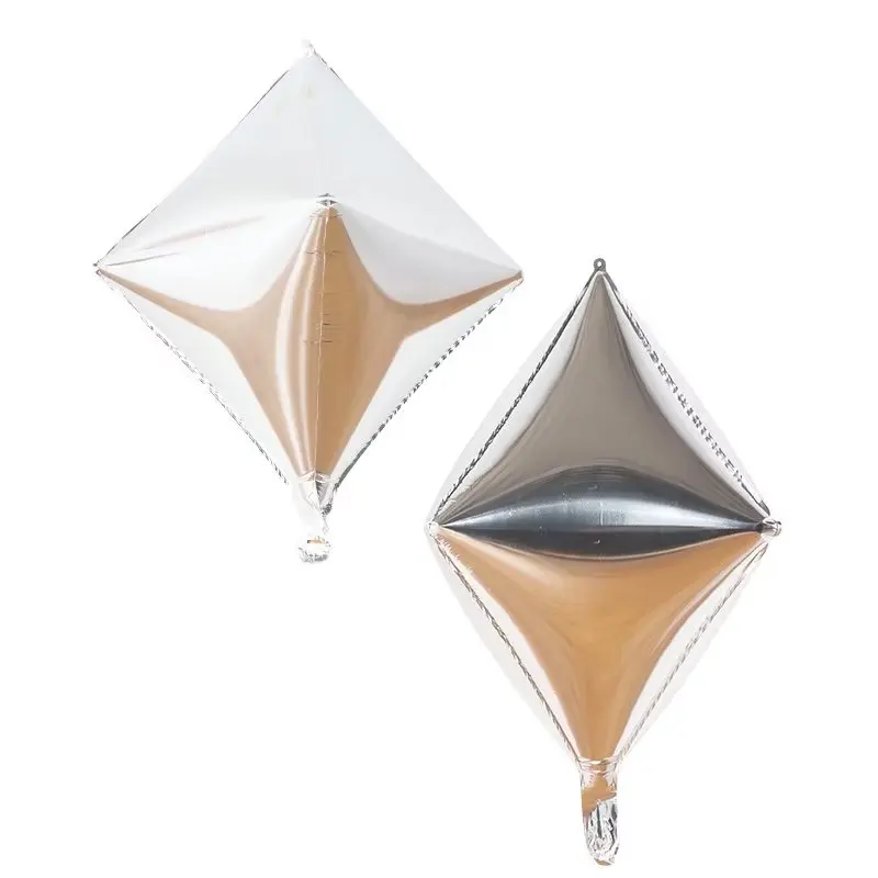 2pcs 22inch Rose Gold Silver rhombus Foil balloon happy Birthday Party decorations Wedding Baby Shower helium Globos Supplies