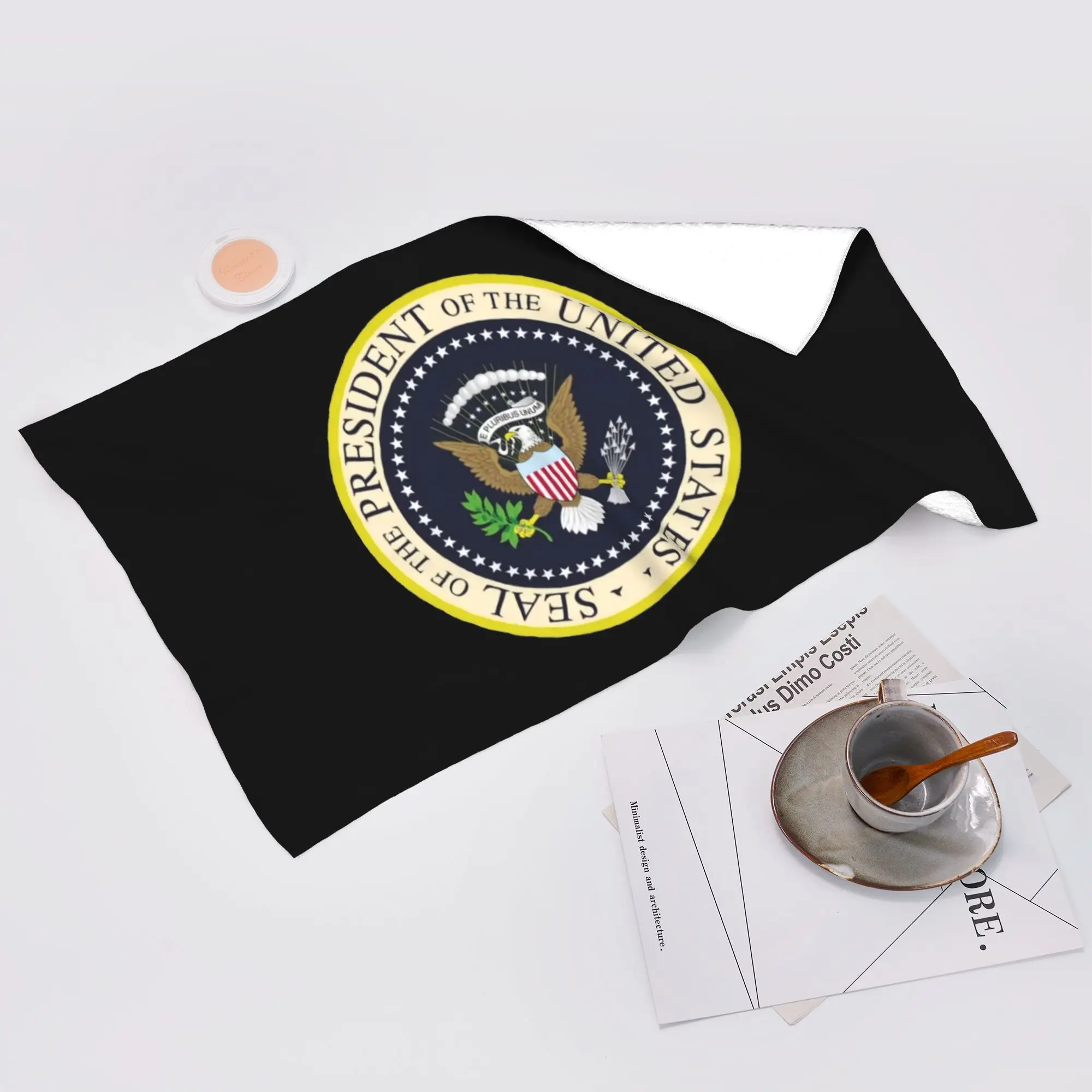 Custom Seal of The President of The United States Soft Face Towel Quick Dry Pool Bath Cotton Towels Breathable