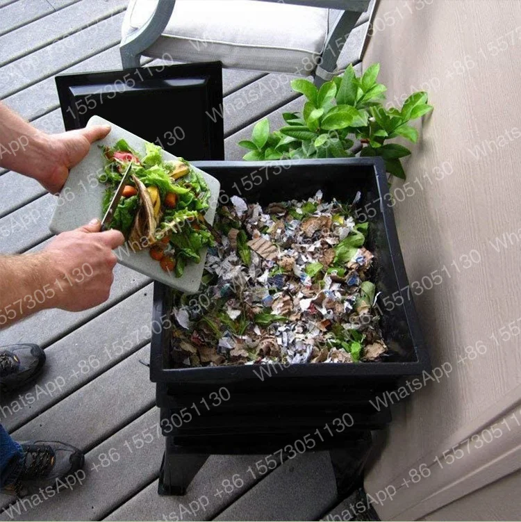 Earthworm compost box tower food waste homemade fertilizer worm breeding box wormcompost eco-friendly compost