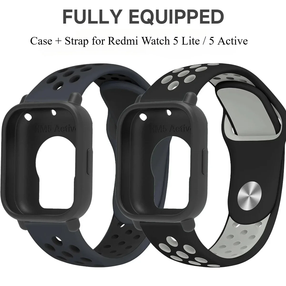 Gehäuse + Armband für Redmi Watch 5, aktives Band, TPU, weiche Hülle, Displayschutzfolie für Redmi Watch 5 Lite, weiche Silikon-Sportbänder, Correa