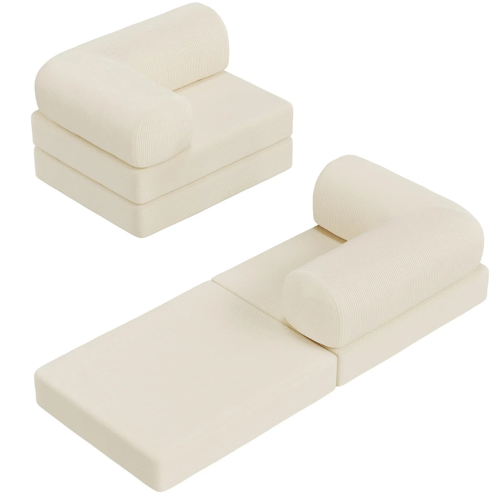 

Adult couch, folding sofa bed, convertible removable cover, space saving, single small floor sofa, suitable for bedroom life